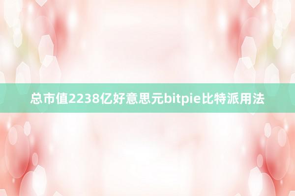 总市值2238亿好意思元bitpie比特派用法