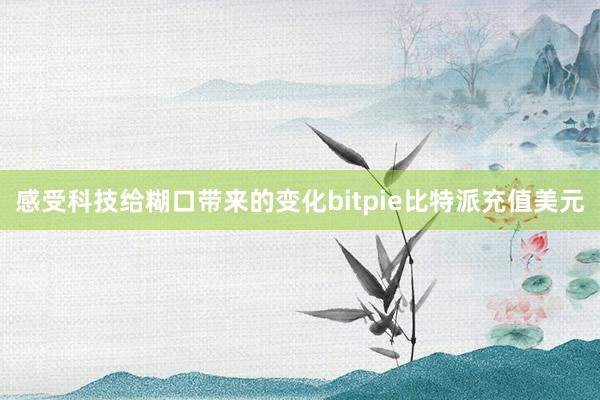 感受科技给糊口带来的变化bitpie比特派充值美元