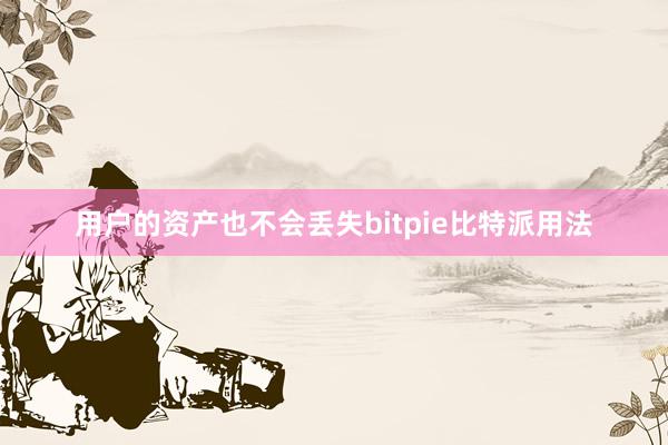 用户的资产也不会丢失bitpie比特派用法