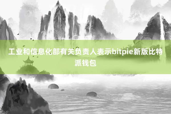 工业和信息化部有关负责人表示bitpie新版比特派钱包