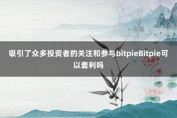 吸引了众多投资者的关注和参与bitpieBitpie可以套利吗