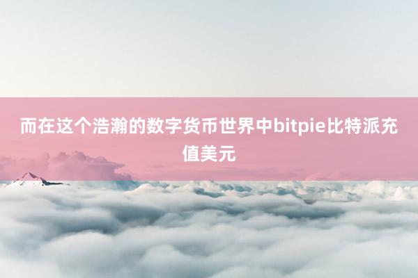 而在这个浩瀚的数字货币世界中bitpie比特派充值美元