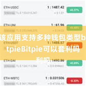 该应用支持多种钱包类型bitpieBitpie可以套利吗