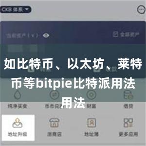 如比特币、以太坊、莱特币等bitpie比特派用法