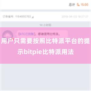 用户只需要按照比特派平台的提示bitpie比特派用法