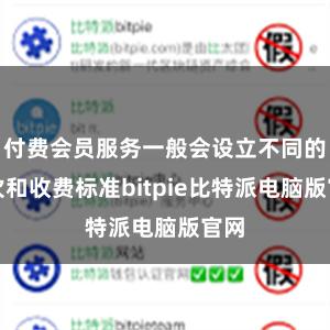 付费会员服务一般会设立不同的档次和收费标准bitpie比特派电脑版官网