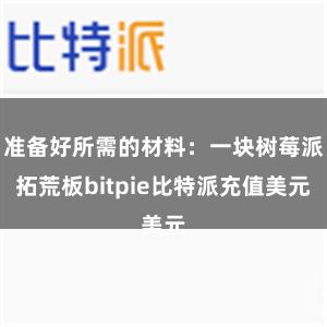 准备好所需的材料：一块树莓派拓荒板bitpie比特派充值美元